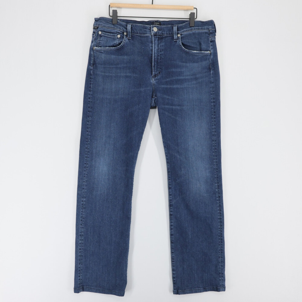 Citizens Of Humanity Sid Jeans Mens 36 Blue Straight Leg Stretch Dark Wash